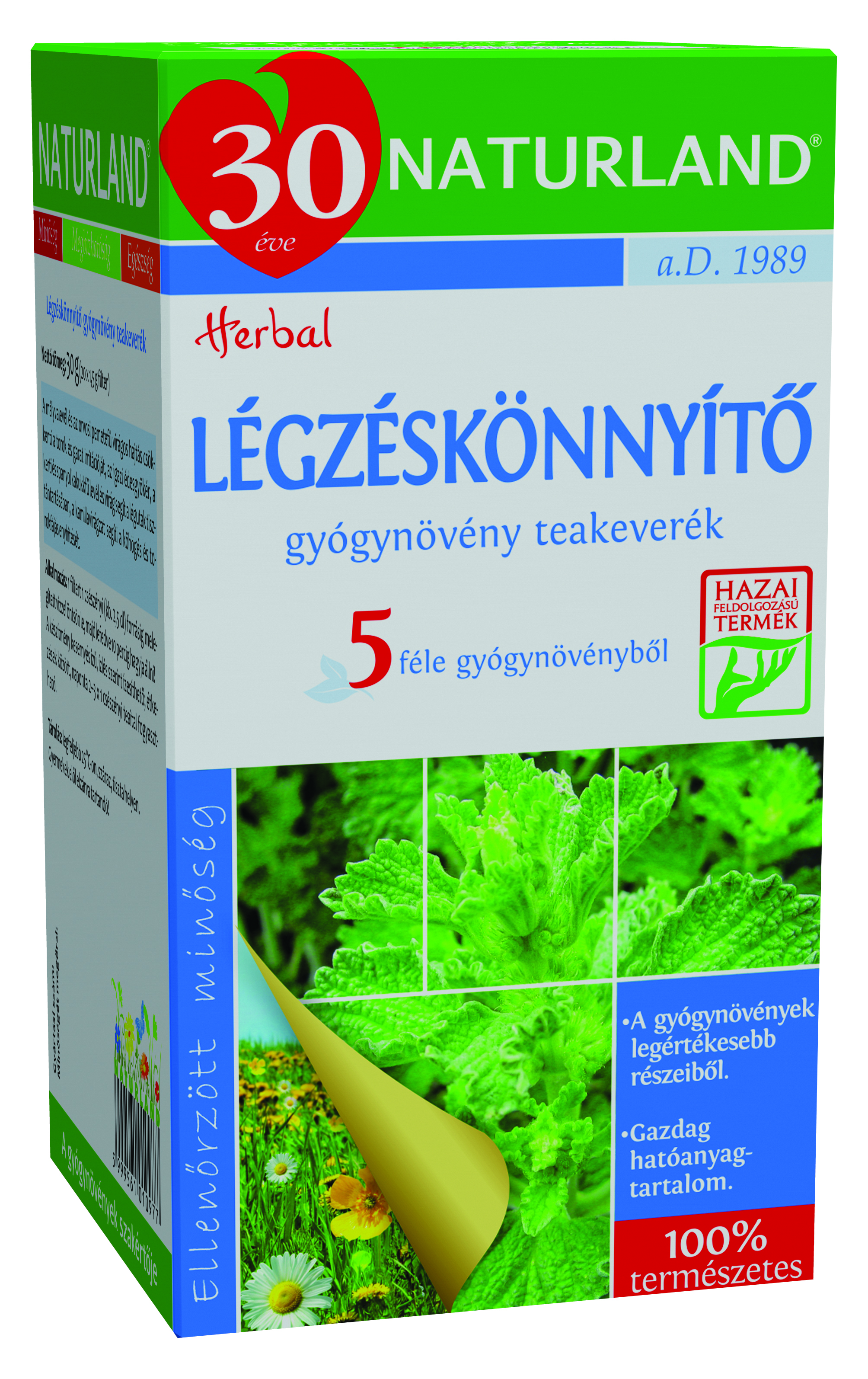 NL Légzéskönnyítő teakeverék filter 20x1,5 g